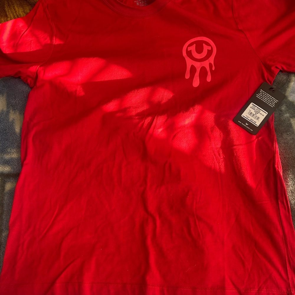True Religion Red Short Sleeve Tee